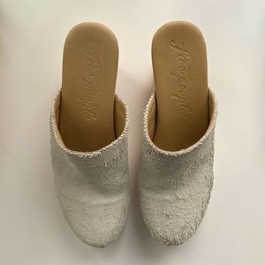 White mules, aka slip on clogs